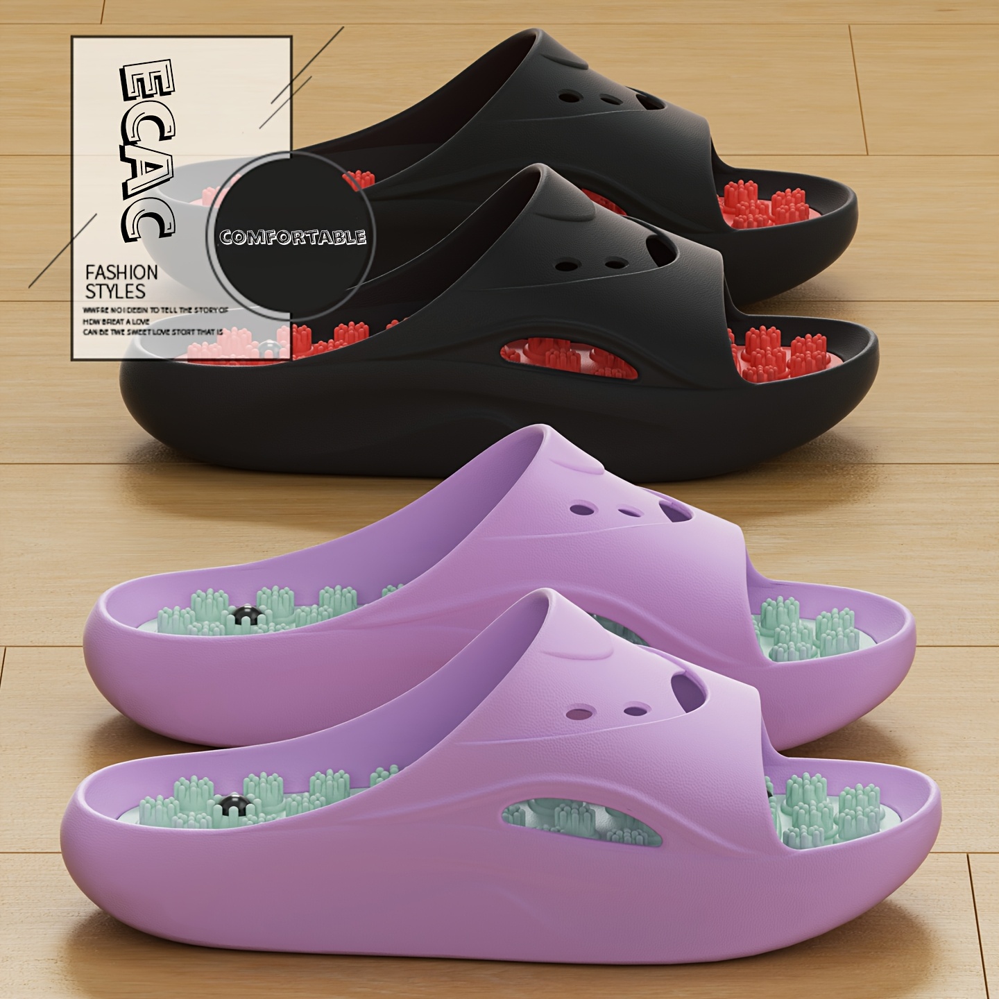 Flip Flop Beach Men - Sandal Pijat EVA Wanita Pria, Sol