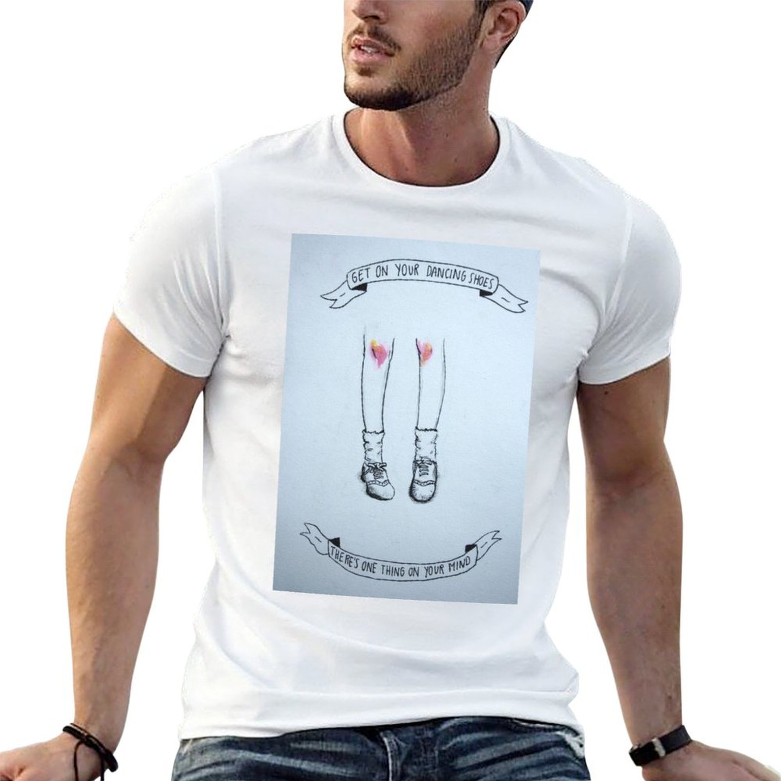 Men Shoes Illustration - Kaos dengan Ilustrasi Sepatu Dansa Arctic