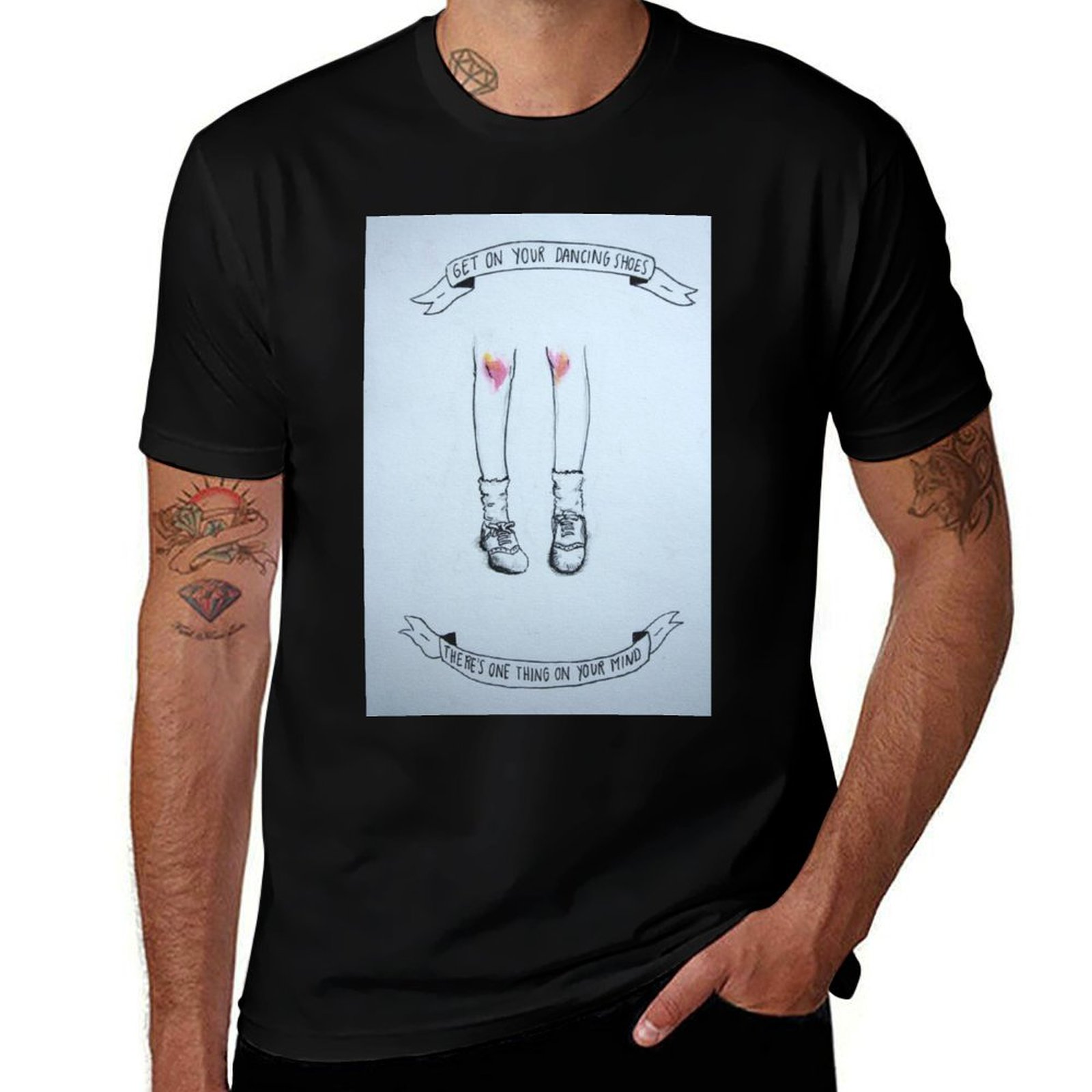 Men Shoes Illustration - Kaos Ilustrasi Sepatu Dansa Arctic Monkeys,