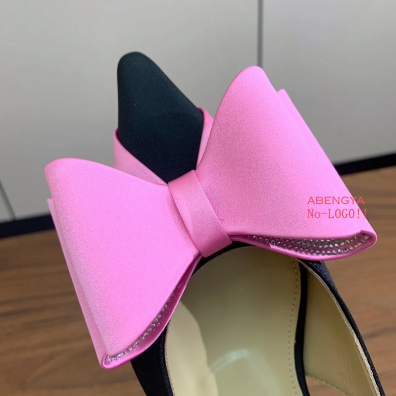 Dress Shoe Pointed - Sepatu Hak Rendah Sutra Pink Seksi