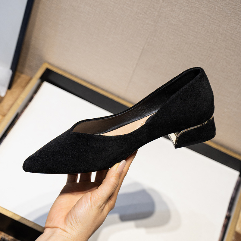 Sepatu Wanita Hak Tebal Sederh - Dress Shoe Pointed ulasan dan harga