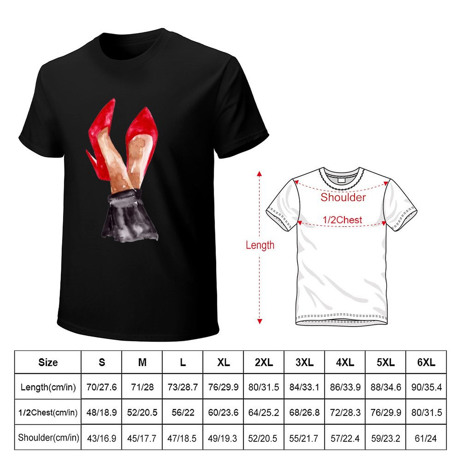Kaos dengan Ilustrasi Cat Air  - Men Shoes Illustration ulasan dan harga