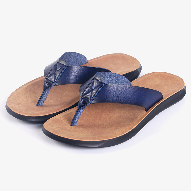 38-47 Sandal Jepit Kulit Itali - Flip Flop Beach Men ulasan dan harga