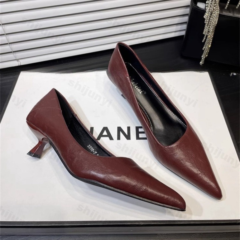 Sepatu Hak Tinggi Wanita Kulit - Dress Shoe Pointed ulasan dan harga