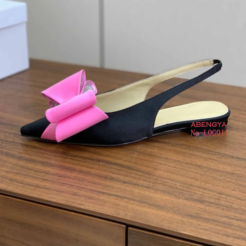Sepatu Hak Rendah Sutra Pink S - Dress Shoe Pointed ulasan dan harga