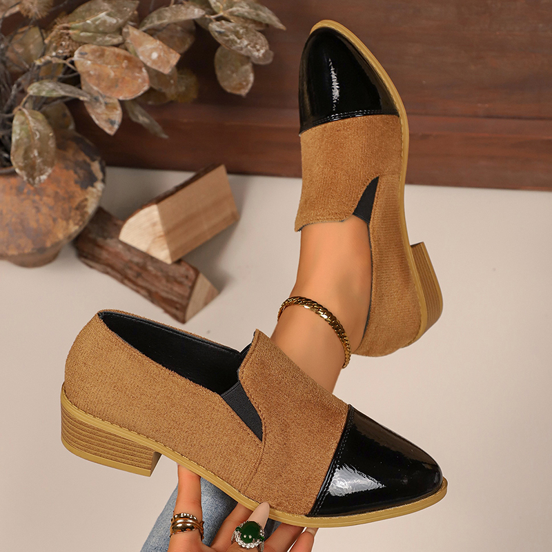 Sepatu Hak Rendah Wanita Motif - Dress Shoe Pointed ulasan dan harga