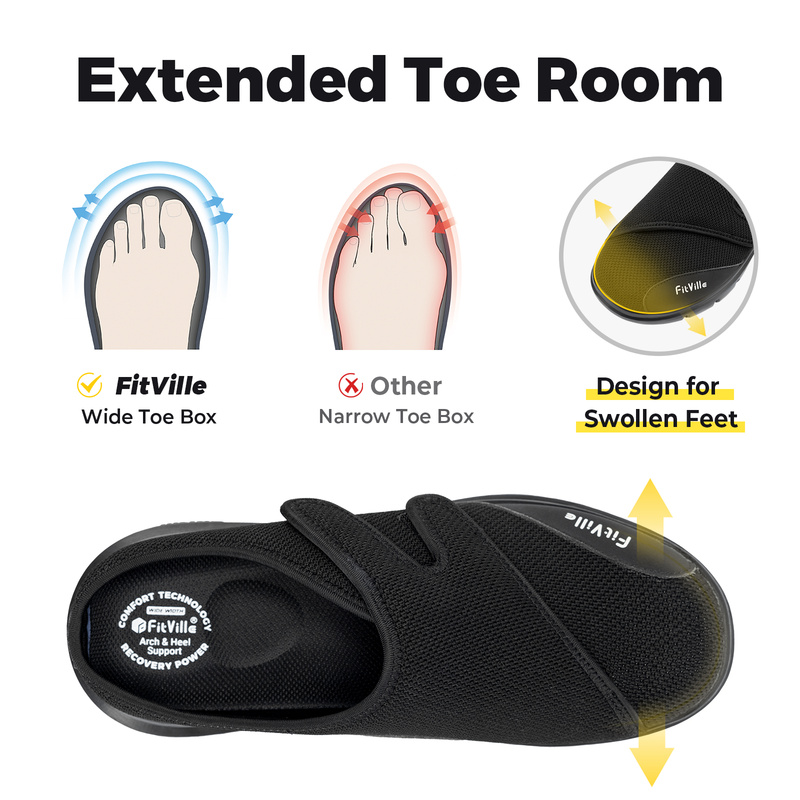 FitVille Sandal Setengah untuk - Men'S Shoes Diabetic ulasan dan harga