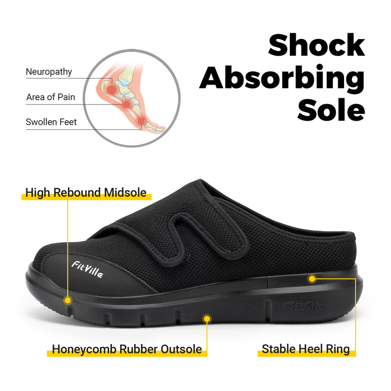 FitVille Sandal Setengah untuk - Men'S Shoes Diabetic ulasan dan harga